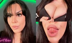 Burping, mouth tour and boob tease ~ Sweet Maria