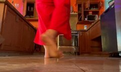 Braces, topless, and dirty feet