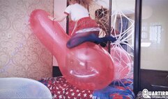 Q972 Mariette's intense riding and sitpopping of two huge balloons - 1080p