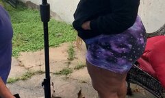 Ebony chick gets spanked outside for being bad part 1112