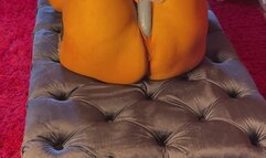 fucking my dirty tight pussy with my clear dildo