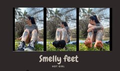 Dirty feet in the park