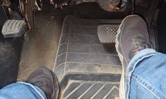 Driving home in my work sneakers