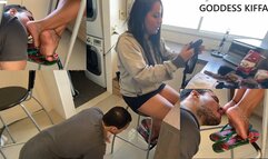 MOBILE - Goddess Kiffa Useless Slave Foot worships Kiffa´s Dirty Soles On All fours Under the Chair - FOOT WORSHIP - FOOT SLAVE - FOOT DOMINATION - FOOT FETISH - FLIP FLOPS - HAVAIANAS - FOOT HUMILIATION - SOLES WORSHIP