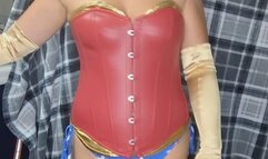 Wonder woman smoking and masturbating