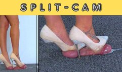 Lick My Dirty Soles and Cum Under My Crystal Heels - Split Cam - AmbersCBT - 69SPC