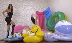 Metal heels destroy your inflatables with ease