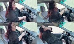 Passenger's POV: BBW Struggling to Start My Car Frustration and Determination : Bootyful Bella Blast