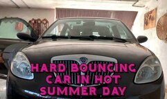 my car bouncing very hard on a hot summer day
