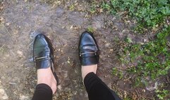 Fifi getting her mules sandals all muddy then stomping on the pedals to try to get her SUV unstuck from the mud replay