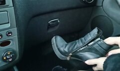 Sweaty pantyhose feet