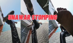 Unaware stomping giantess