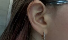 Emma picks her ears with great excitement and washes her ears with water - part 11