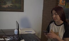 Little Tina - I find a match on tinder to make me an anal creampie