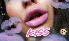 Sensual creamy pink kiss