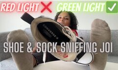 Red Green Light Shoe and Sock Sniffing JOI game