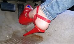 Hard driving 20cm red high heels