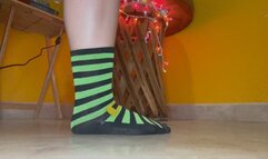Cute dirty socks prancing around