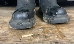 I smoke, spit and make My bitch lick it all with the mud from My boots