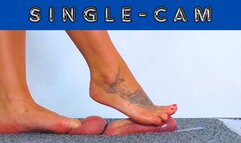 Gag And Cum Under My Dirty Bare Feet - Bug Cam - AmbersCBT - 70BC