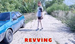 Vika schoolgirl white tights high heels revving_4K pro res hdr_full video 17 min