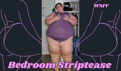 SSBBW Rachel Strips in Her Bedroom for You WMV