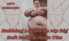 SSBBW Rubs Lotion All Over Her Belly and Tits MP4 1920x1080