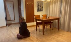 Dominant beautiful blonde makes submissive slut submit