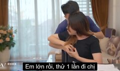 The younger sister of the tutor craved a young cock