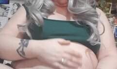 Fattening Feedee Fucking my Big Bellybutton til I Cum!