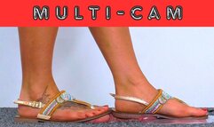 Crushing His Balls Under My Filthy Summer Sandals and PlexiGlass - Multi Cam - AmbersCBT - 71MC