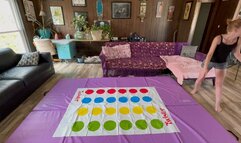 Twister with a twist: Last two standing wrestle for 1 minute