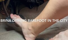 Brina Driving Barefoot with Copper Nail Polish