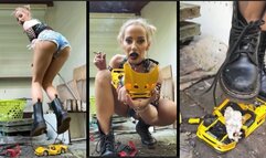 Chain smoking Toy car crush with doc martins part 2