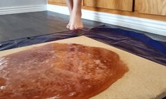 Karina Stuck Barefoot in Unicorn Glue Trap