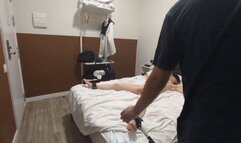 Nina Luck tickled in Spain