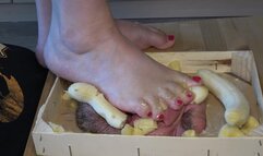 Crushing bananas barefoot on the face 2