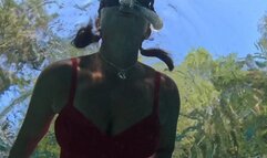 Carissa in the Vintage one piece in the springs part one