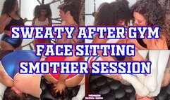 Sweaty After Gym Face Sitting Smother Session