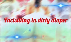 Facesitting in a dirty diaper