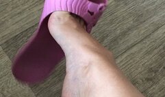 Teasing with slippers!