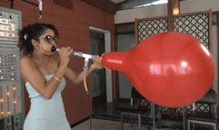 Ginger Blows Single and Double-Stuffed Sempertex 18's to Bursting (MP4 - 720p)