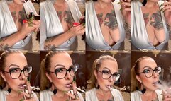 Smoky Goddess, all in silver leather