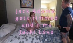 John Adamo gets massaged and rimmmed, by Jacki then creampies her