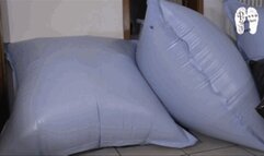 Nine large air pillows