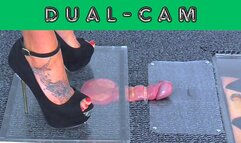 Ruined Orgasm Under My 6 Inch Heels and PlexiGlass - Feet Cam - AmbersCBT - 72FC