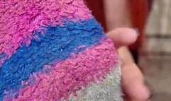 Sweaty Worn Fluffy Fuzzy Socks Teasing from Princess Diss
