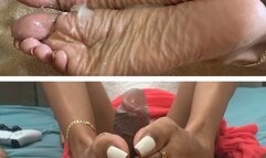 Post-Cum Footjob After JOI