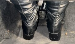 Pedal pumping and revving in my black leather knee high boots