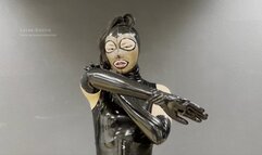 Taking off no crotch zip sweaty catsuit